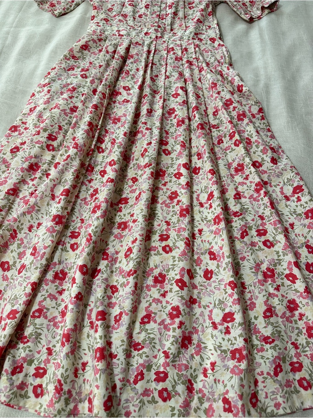 VTG Laura Ashley Floral Lace Peter Pan Collare Dress Made in Great Britain - Picture 10 of 14